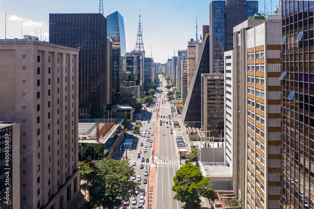 Fototapeta premium Paulista avenue, Sao Paulo, Brazil