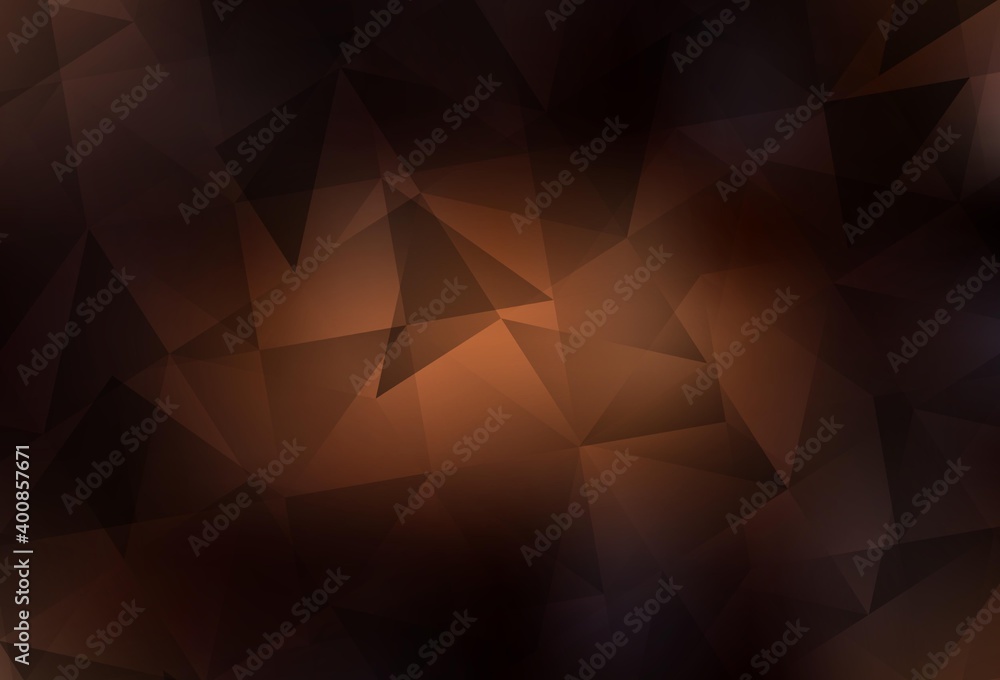 Dark Brown vector abstract polygonal template. Dark Brown vector abstract polygonal template.