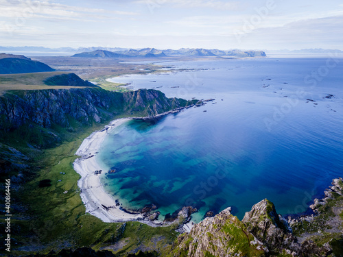 Beautiful landscape by sea at at Matind, Andoya, Norway