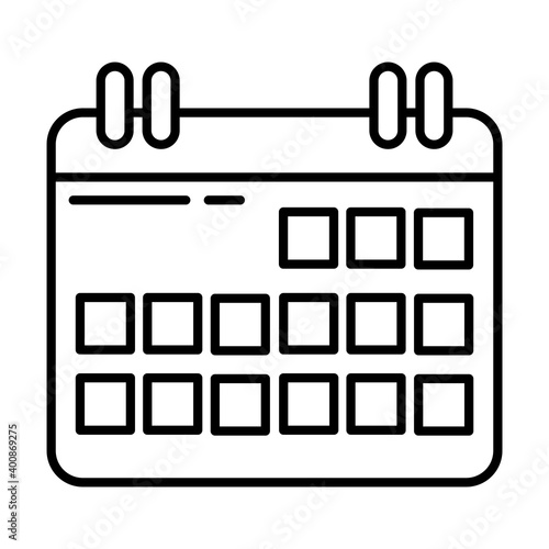 calendar reminder line style icon vector illustration design