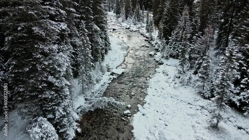 snowing in the dolomiti's mountain