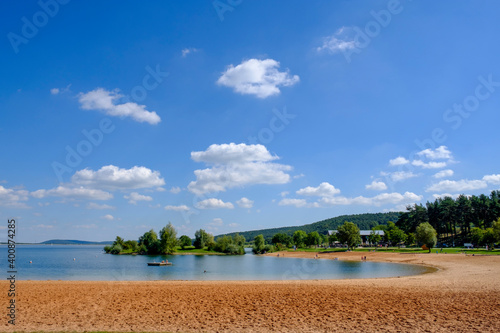 Sandy shore of Brombachsee lake photo
