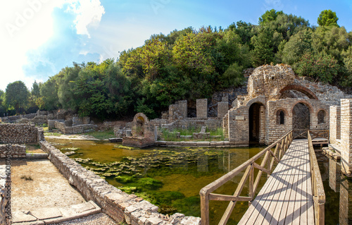 Albania, Vlore County, Butrint, Ruins of ancient temple ofÔøΩAsclepius photo