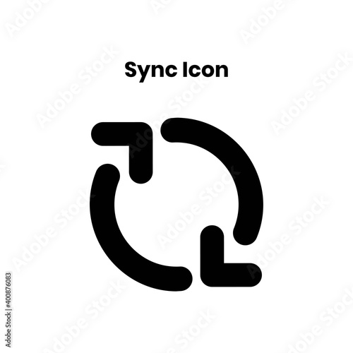 sync glyph Icon. arrows vector illustration on white background