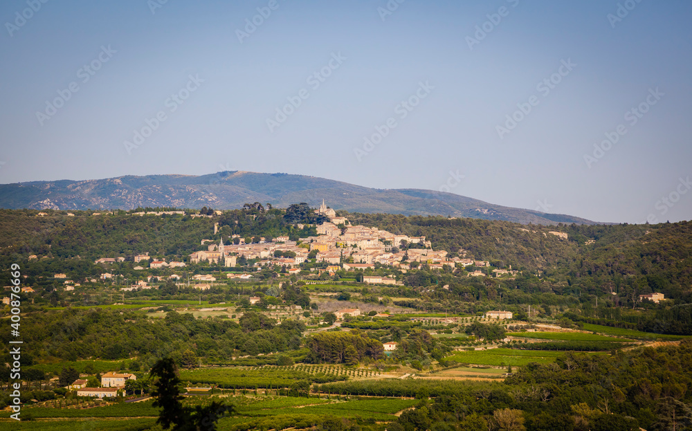 Scenic view of the ancient village Bonnieux in Provence, France