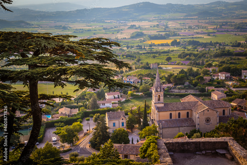 Scenic view of the ancient village Bonnieux in Provence, France