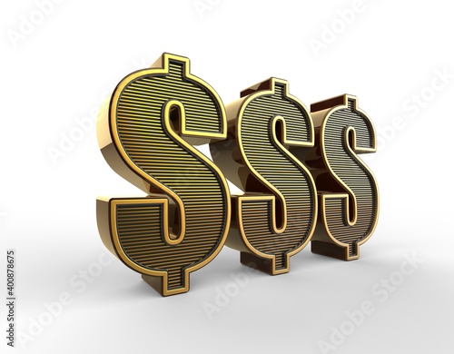 $$$ (triple dollar sign) - 3d logo