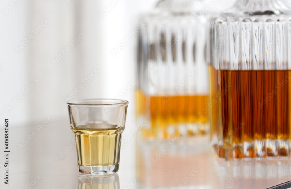 Alcoholic spirits and drinks concept background, with copy space Alcoholic spirits and drinks concept background, with copy space