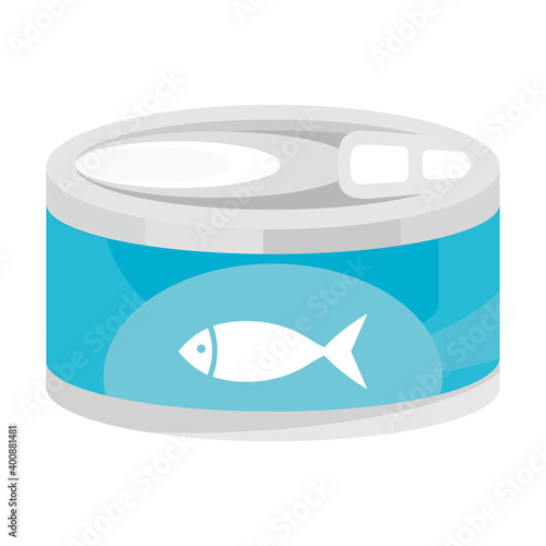 tuna canned pet shop isolated icon vector illustration design
