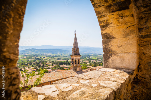 Scenic view of the ancient village of Saint-Saturnin-les-Apt, Provence, France photo
