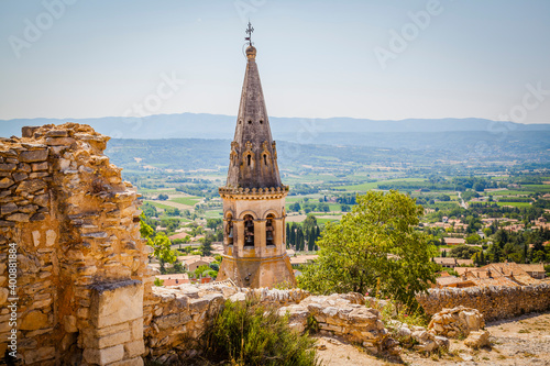 Scenic view of the ancient village of Saint-Saturnin-les-Apt, Provence, France photo