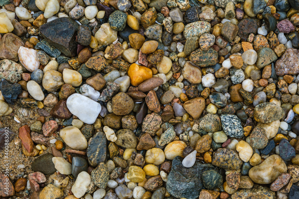 Colorful beach stones and shells
Colorful beach stones and shells