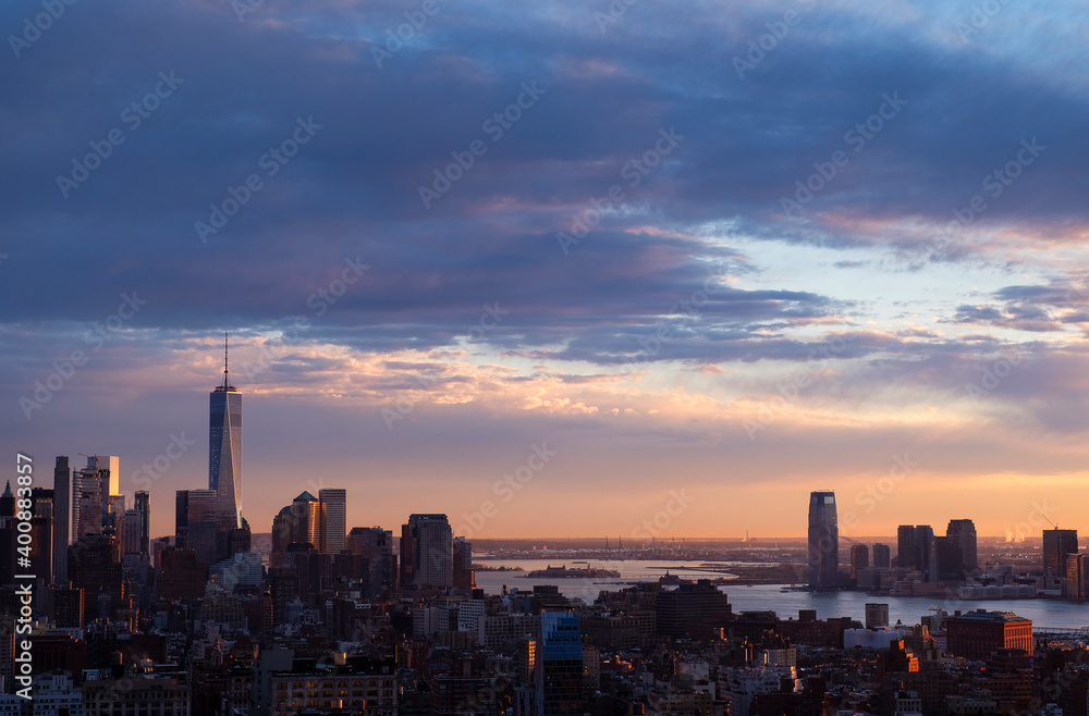 Cityscape of New York with view of One World Trade Centre Cityscape of New York with view of One World Trade Centre