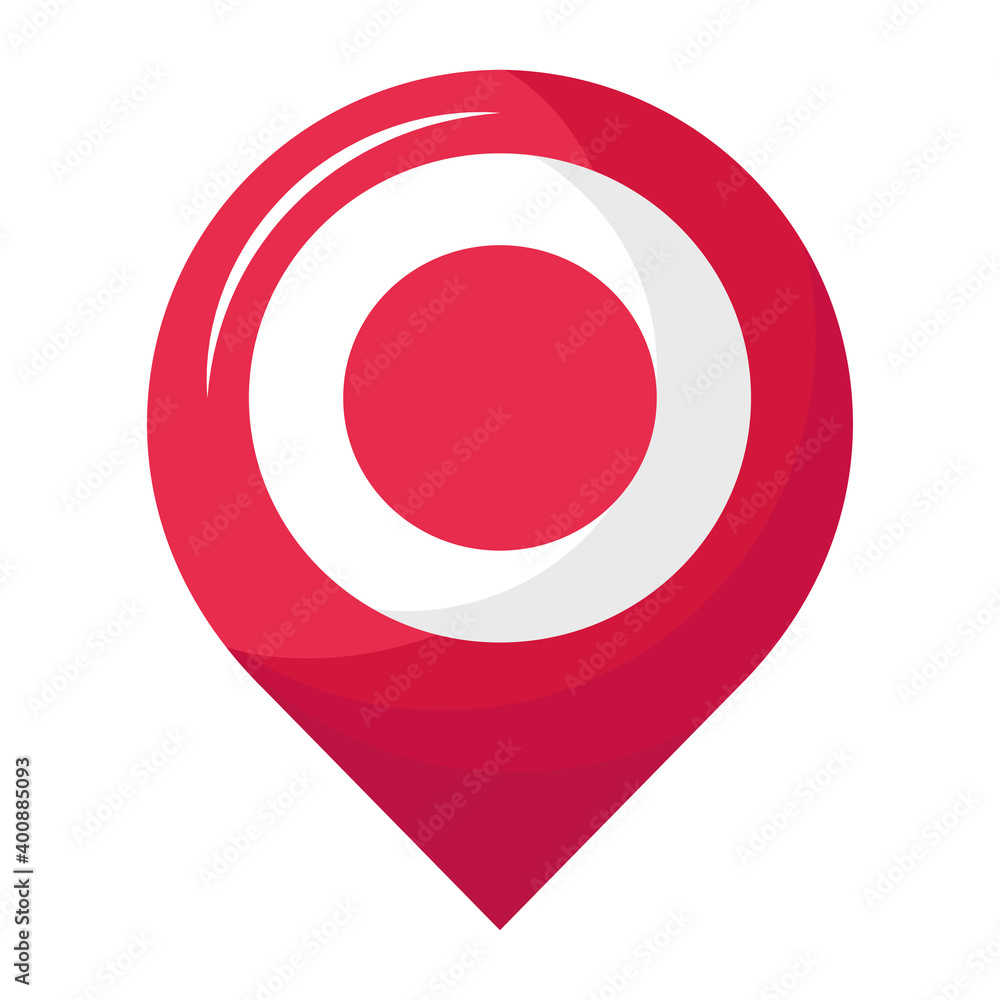 Fototapeta premium pin pointer location isolated style icon vector illustration design