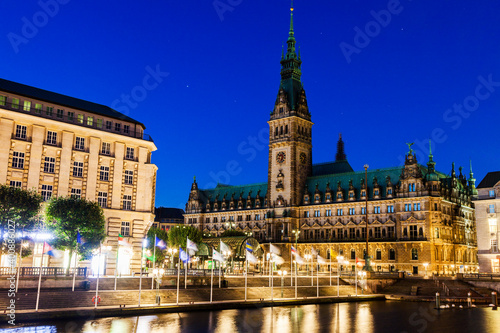 Old City Hall on Rathausmarkt in Hamburg Hamburg, Germany photo