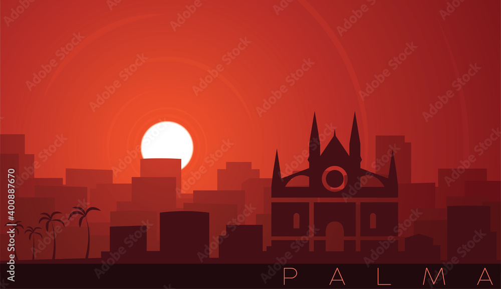 Palma Low Sun Skyline Scene Palma Low Sun Skyline Scene