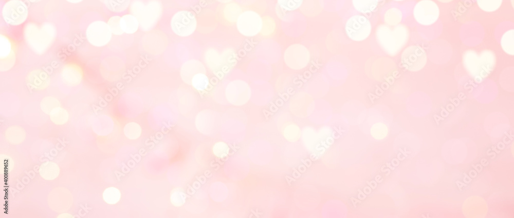 Abstract texture of bokeh christmas lights in rose. Sparkling lights product background. Valentine's Day Background. Abstract Valentine Background with Glowing Hearts. Abstract texture of bokeh christmas lights in rose. Sparkling lights product background. Valentine's Day Background. Abstract Valentine Background with Glowing Hearts.