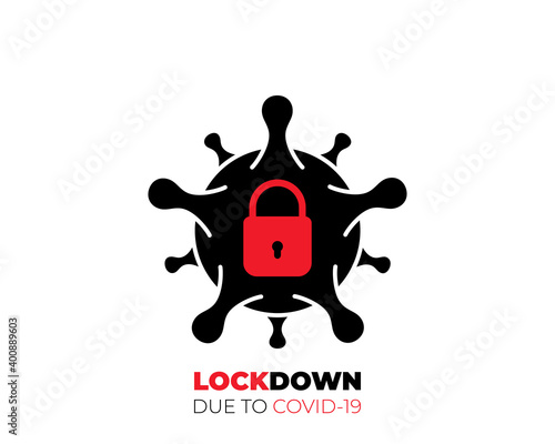 Coronavirus lockdown symbol. Coronavirus pandemic puts countries on lockdown . World Pandemic