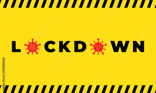 Coronavirus lockdown symbol. Coronavirus pandemic puts countries on lockdown . World Pandemic