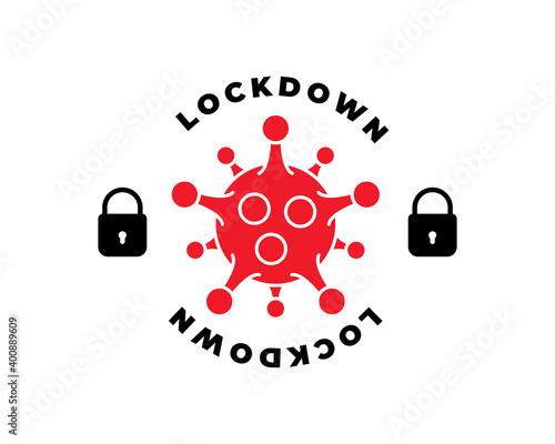 Coronavirus lockdown symbol. Coronavirus pandemic puts countries on lockdown . World Pandemic