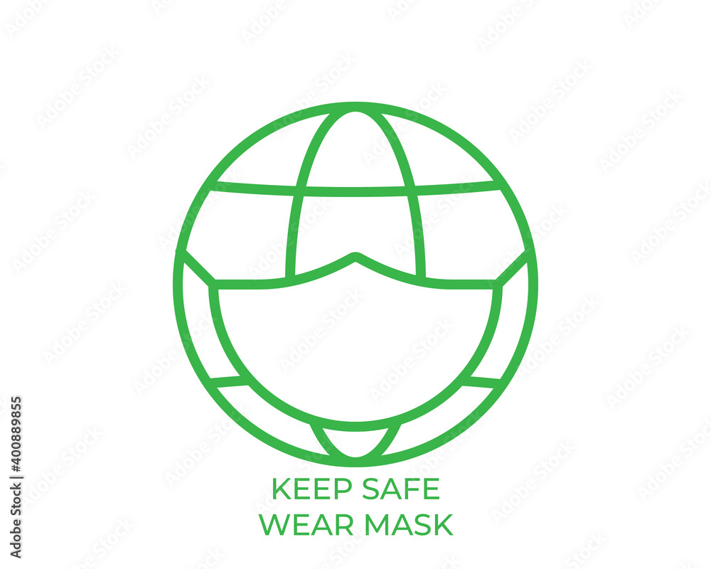 World mask vector logo template. This design use medical and globe symbol. World mask vector logo template. This design use medical and globe symbol.