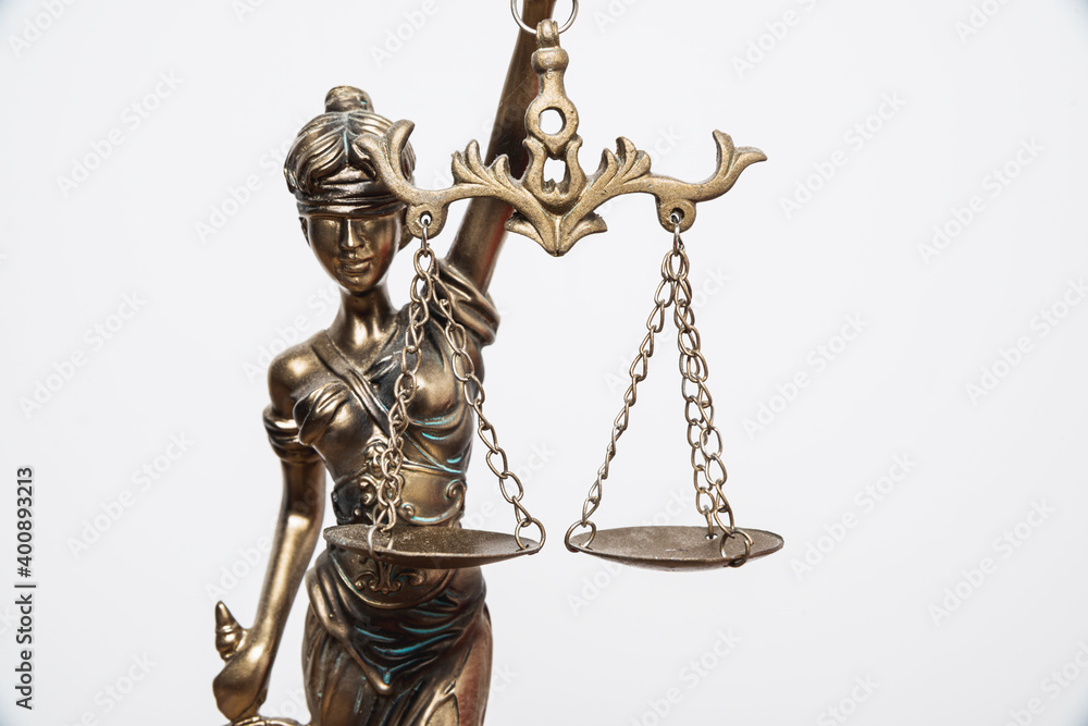Gold Themis. Concept of justice of courts, making fair decisions.
