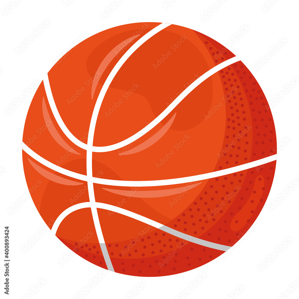 basketball balloon isolated style icon vector illustration design