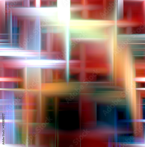 Red blue pink squares, texture, abstract background of colorful lights