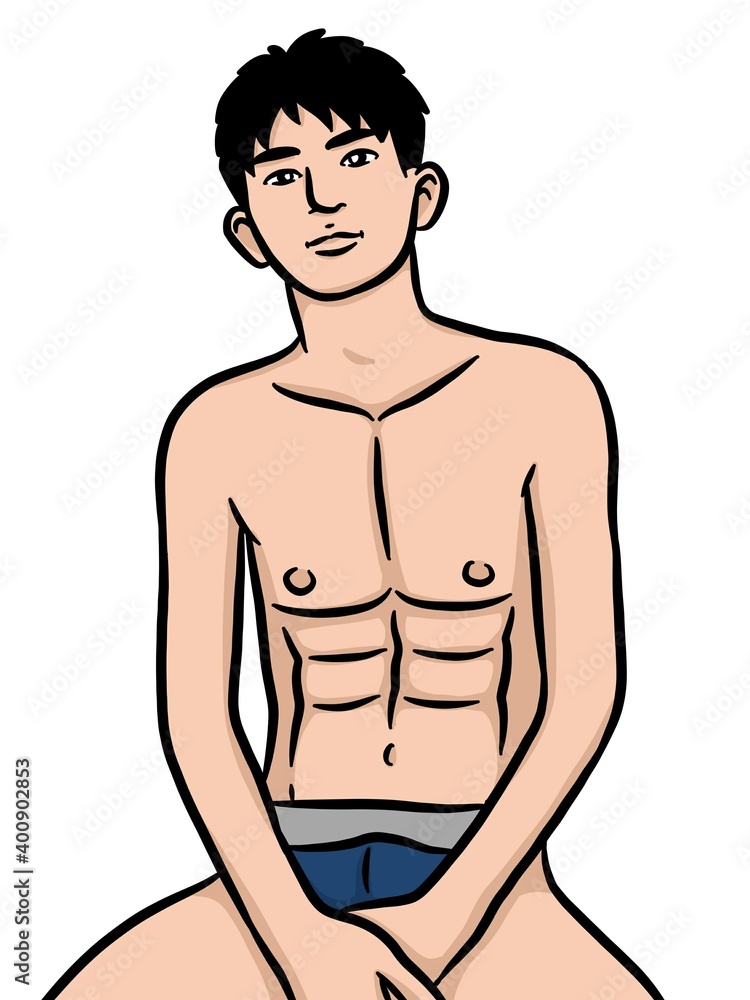 cartoon cute man on white background cartoon cute man on white background