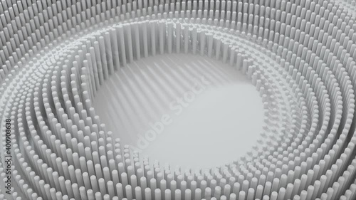 Abstract Waving Circle Of Cylinders Loop
