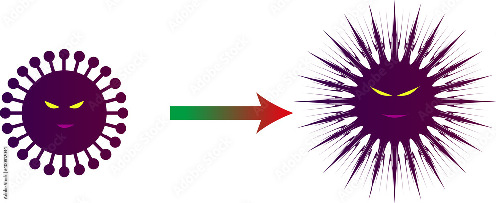 変異するコロナウイルスのイラスト Stock Vector Adobe Stock 変異するコロナウイルスのイラスト Stock Vector Adobe Stock
