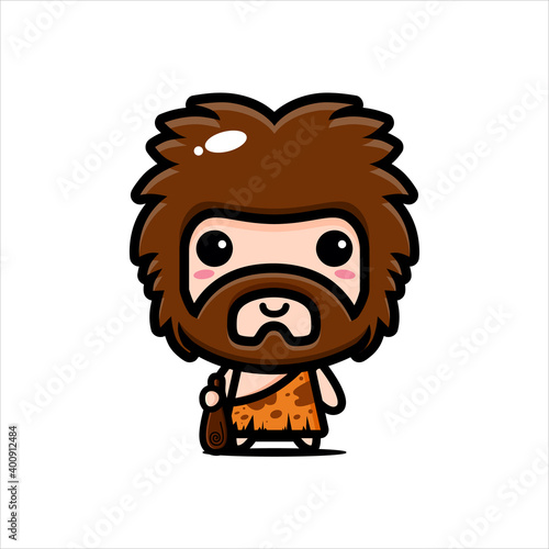 cute primitive male character vector design