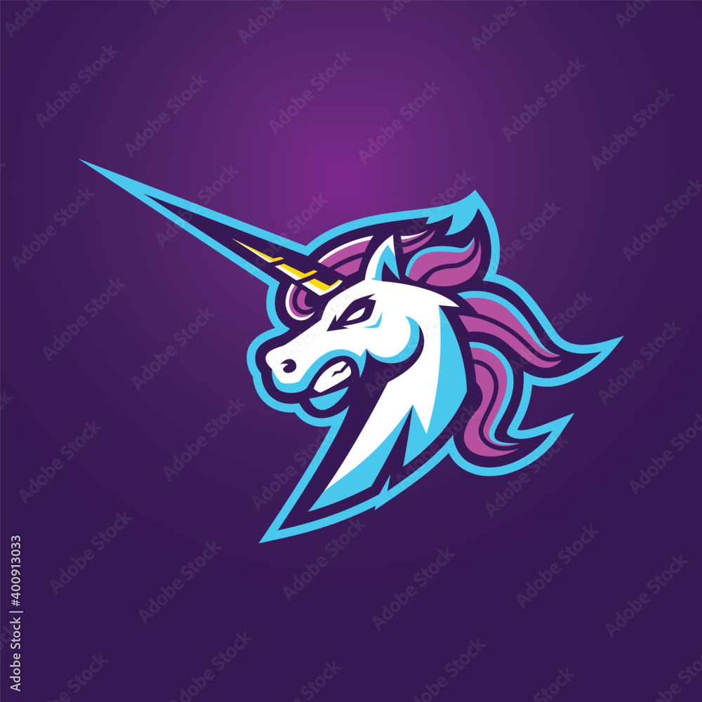 Fototapeta premium Unicorn Mascot Logo Templates