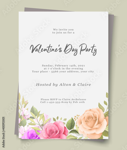 Valentine s day party invitation design
