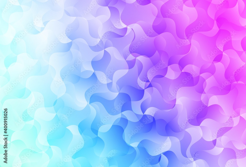 Light Pink, Blue vector backdrop with curved lines. Light Pink, Blue vector backdrop with curved lines.