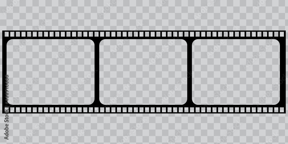 3d film frames blank background for paper design. Cinema background. Vector digital image. Photo frame. Stock image. EPS 10. - obrazy, fototapety, plakaty 