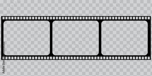 3d film frames blank background for paper design. Cinema background. Vector digital image. Photo frame. Stock image. EPS 10.