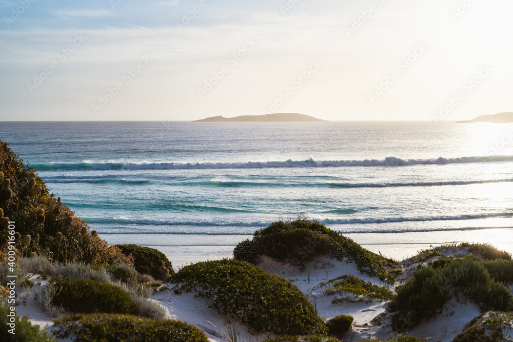 Golden hour at Wharton Beach in Esperance, Western Australia. 
