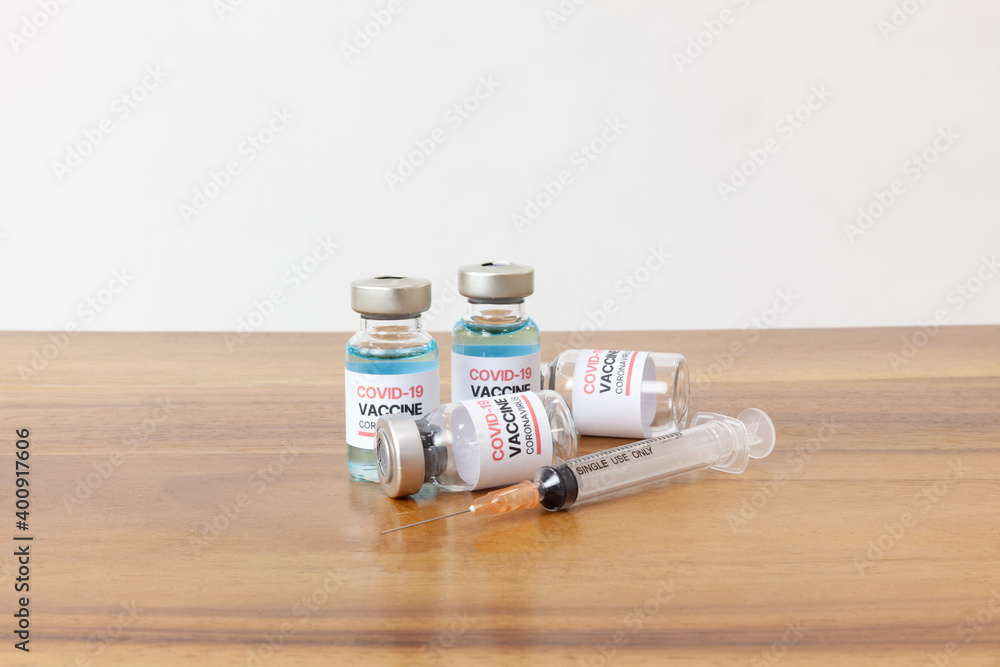 Vaccine and syringe injection. It use for prevention,immunization and treatment from corona virus infection(novel coronavirus disease 2019,COVID-19,nCoV 2019). Medicine infectious concept
Vaccine and syringe injection. It use for prevention,immunization and treatment from corona virus infection(novel coronavirus disease 2019,COVID-19,nCoV 2019). Medicine infectious concept