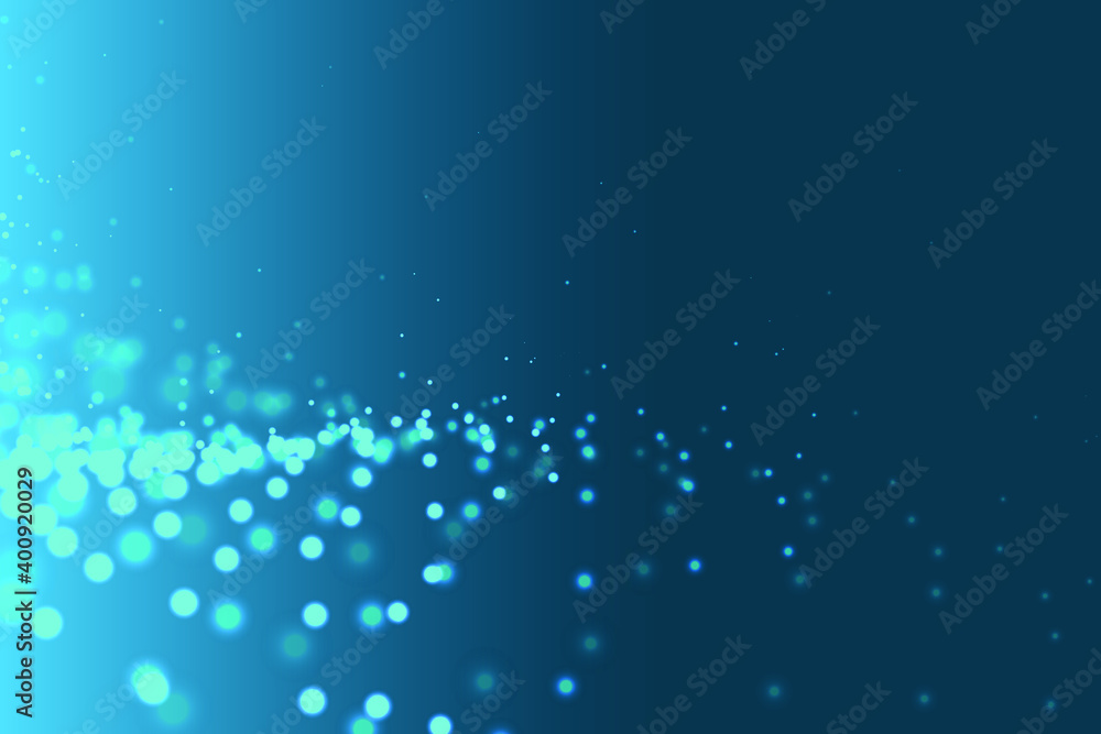 Abstract beautiful glittering bokeh background. Blue backdrop concept. Eps10 vector illustration.