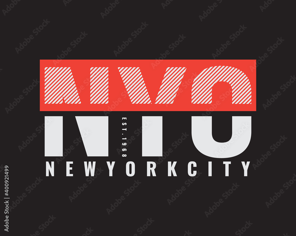 Newyork lettering vector graphic illustration, creative clothing, suitable for design of t-shirts, clothes, hoodies, printing products etc. - obrazy, fototapety, plakaty 
