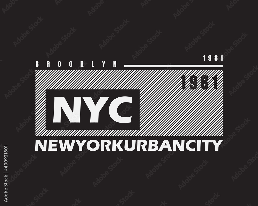 Newyork lettering vector graphic illustration, creative clothing, suitable for design of t-shirts, clothes, hoodies, printing products etc. - obrazy, fototapety, plakaty 