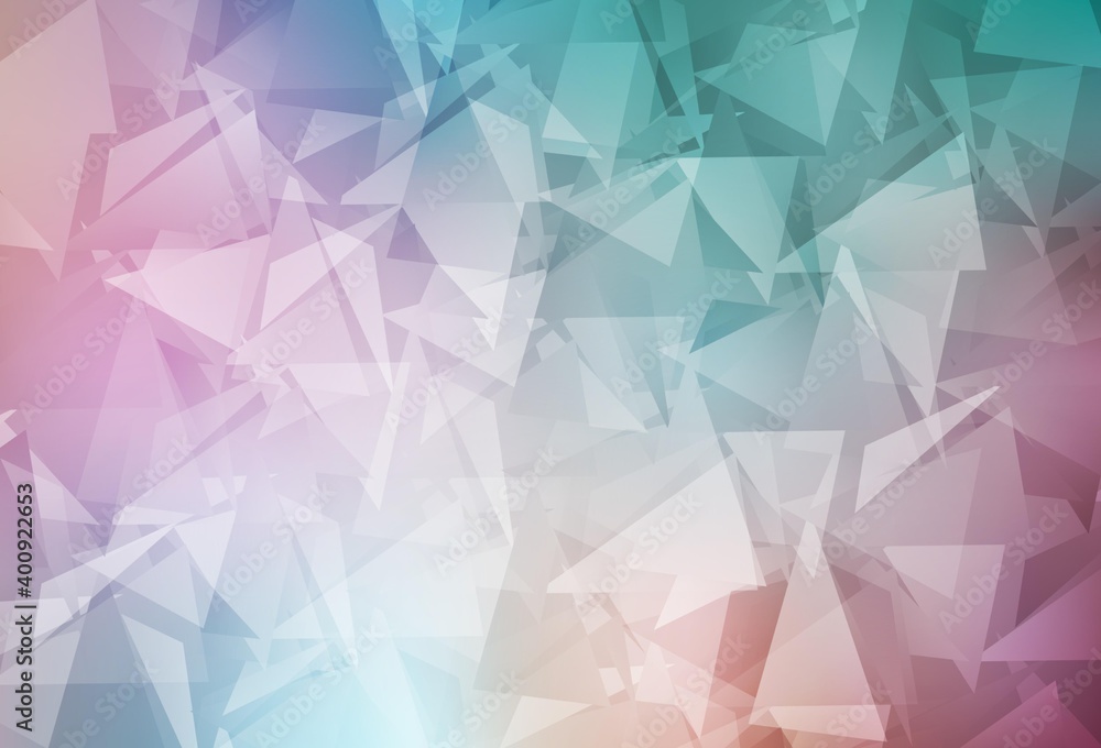 Fototapeta premium Light Green, Red vector low poly background.