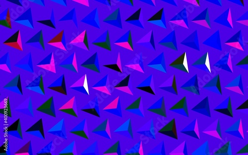 Dark Pink, Blue vector pattern with polygonal style.
