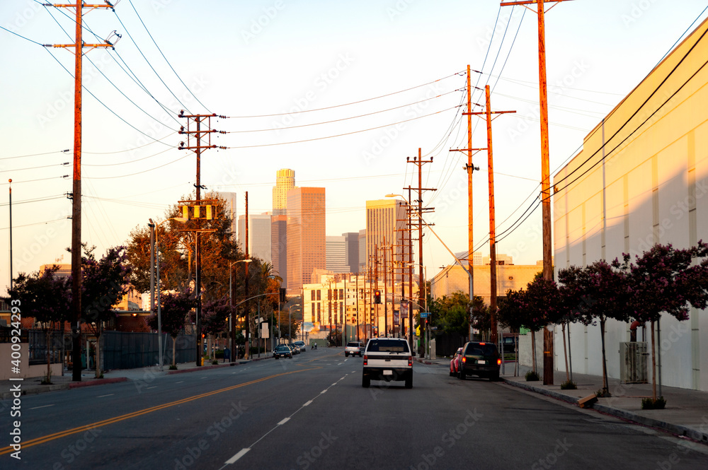 North side, downtown Los Angeles