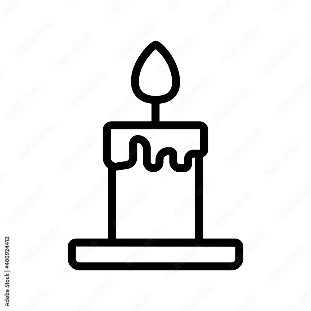 Obraz premium Candle line icon. simple design editable. Design template vector