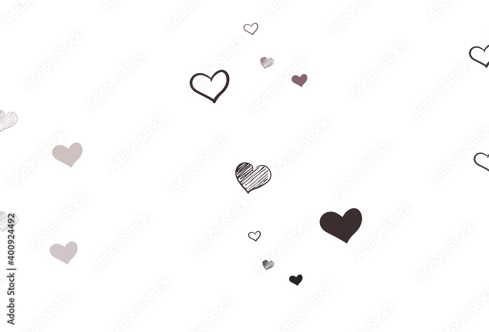 Light Gray vector background with Shining hearts. Light Gray vector background with Shining hearts.