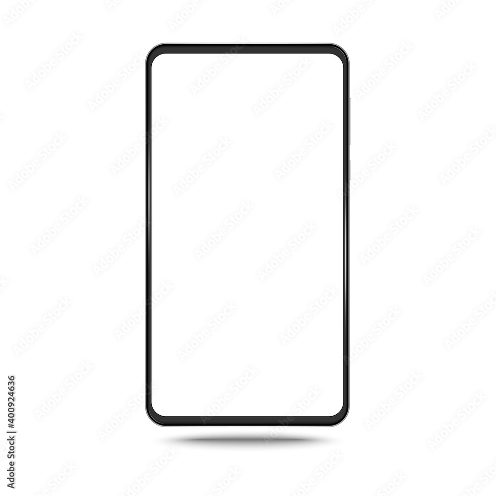 Realistic smartphone mockup with blank screen, Mobile phone vector Realistic smartphone mockup with blank screen, Mobile phone vector
