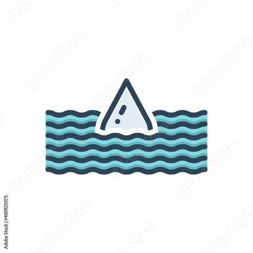 Color illustration icon for deep