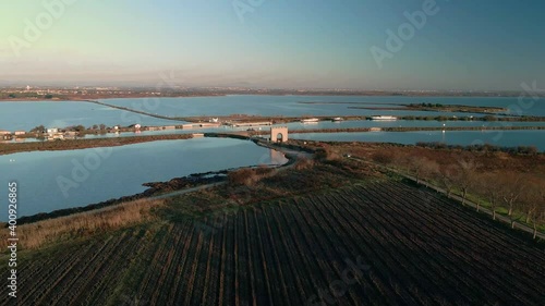 Some shots Cathedral of Maguelone (12th century). We can also contemplate vineyards and typical ponds of this zone of France. photo